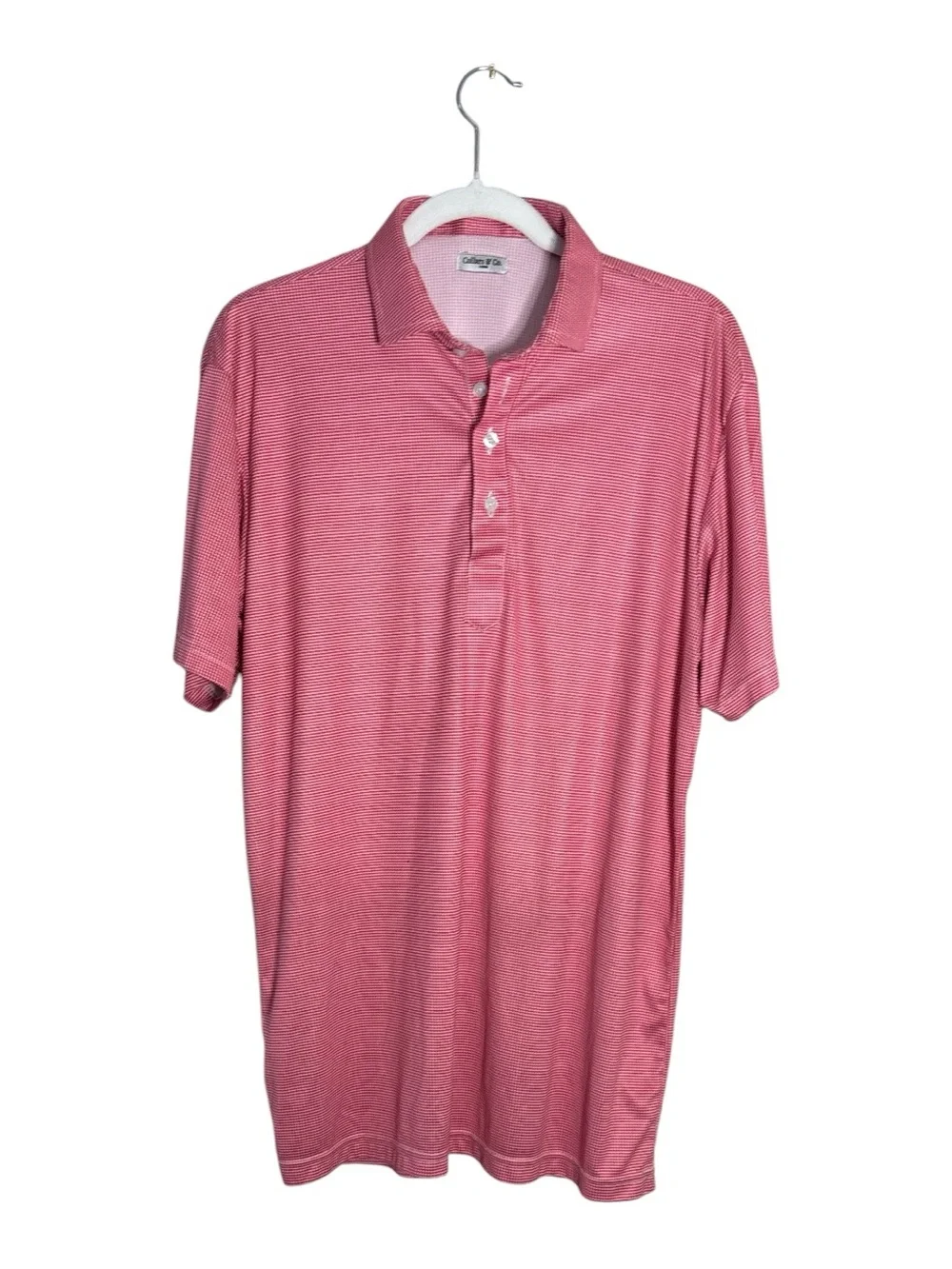 Collars & Co Micro-check Polo Shirt L